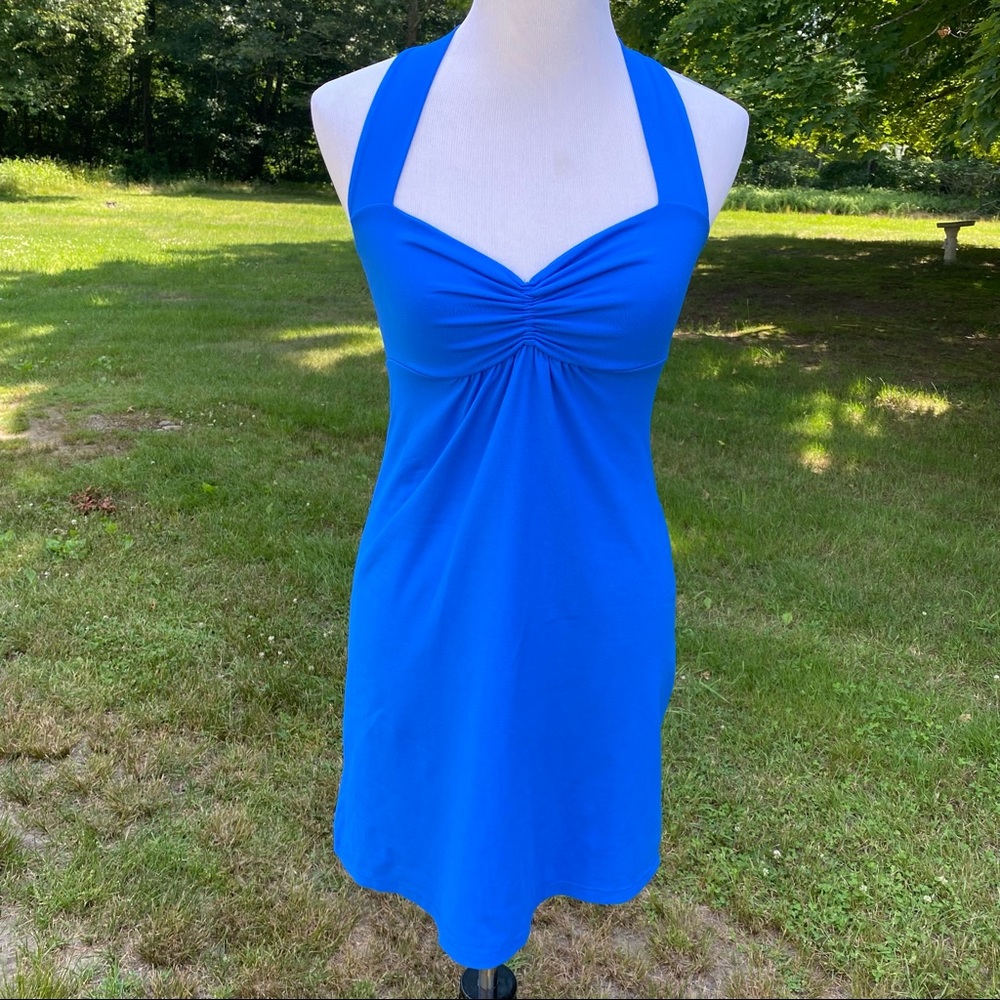 SUSANA MONACO MINI DRESS ROYAL BLUE SLEEVELESS SWEETHEART NECK HIGH WAIST SIZE S